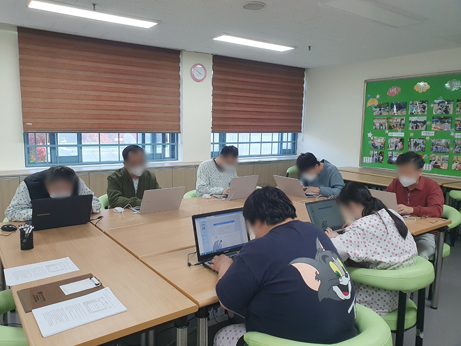PC  활용 훈련 활동사진